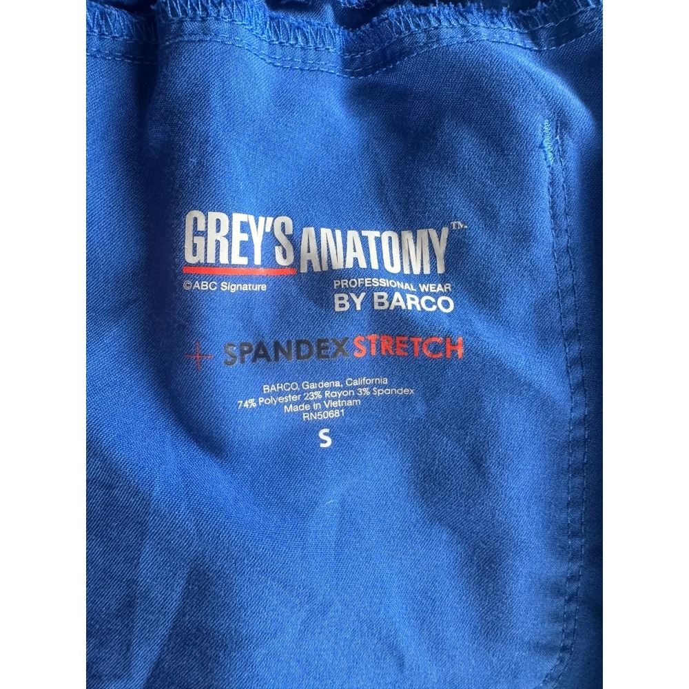 Grey's Anatomy Jogger Scrub Pants Womens S Blue Spandex Stretch Wear By Barco - Picture 5 of 10